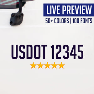 usdot decal sticker live preview