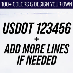 usdot number decal lettering