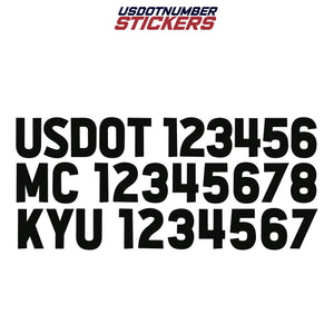 usdot mc kyu decal sticker