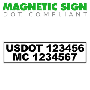 usdot & mc magnetic sign
