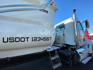 usdot lettering on commerical truck