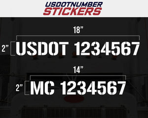 usdot mc lettering decal