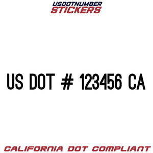 usdot sticker ca california