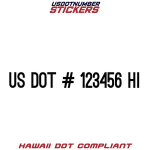 usdot sticker hi hawaii