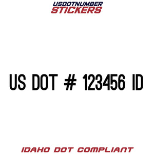 usdot sticker id idaho