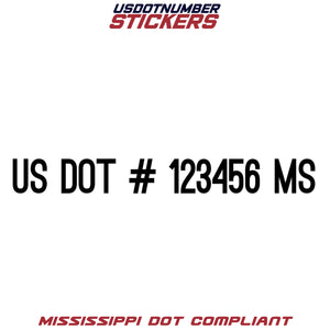 usdot sticker Mississippi ms