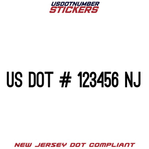 usdot sticker new jersey nj