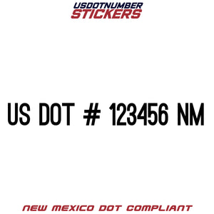 usdot sticker nm new mexico