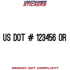 usdot sticker oregon or