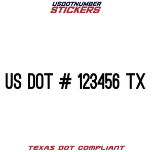usdot sticker texas tx