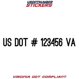 usdot sticker va Virginia