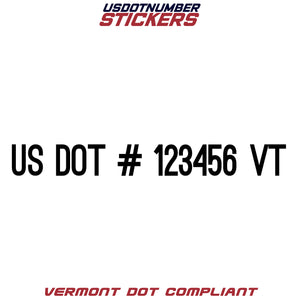 usdot sticker vermont vt