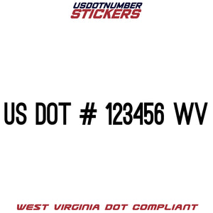 usdot sticker west virginia wv