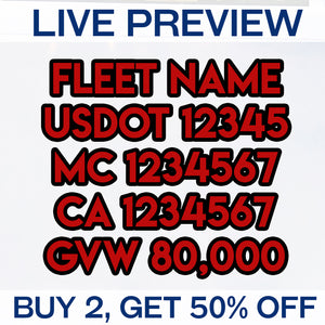 create own usdot truck lettering decals