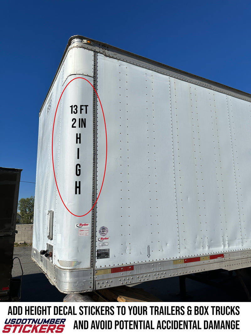 Add Custom Height Decal Stickers To Your Trailer & Box Truck – USDOT ...