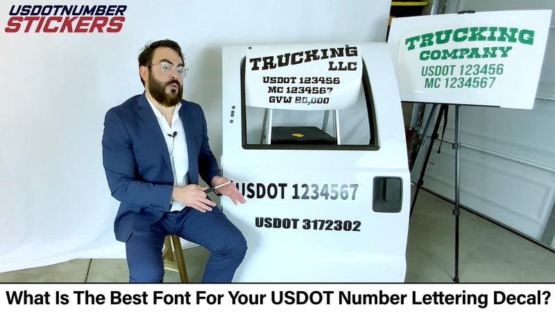 What Is The Best Font (Typography) For My USDOT Number Sticker Decal L ...