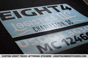 Custom USDOT Semi Truck Lettering Decal Stickers | The Pros In Commercial Lettering