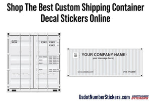 Shop Custom Shipping Container Decal Sticker Lettering for Compliance