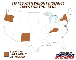 States with Weight Distance Taxes for Truckers
