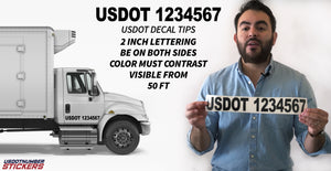 USDOT Number Sticker Lettering Tips | How To Display Your USDOT & Regulation Numbers Correctly Outside of Your Commercial Truck