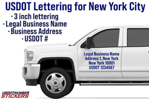 New York City Vehicle Lettering Decals Requirements | USDOT Number Decal Tips