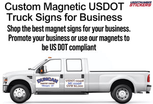Custom Magnetic USDOT Truck Signs for Business