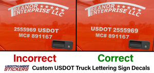 USDOT Number Sticker Decal Lettering Tips | Save Money & Avoid Trouble