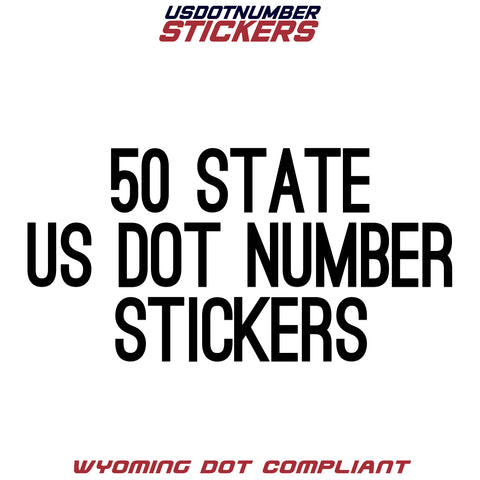 US States US DOT Number Stickers