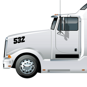 Semi Truck Required Number Decals