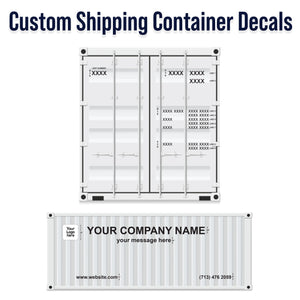 Custom Shipping Container Decal Sticker Lettering