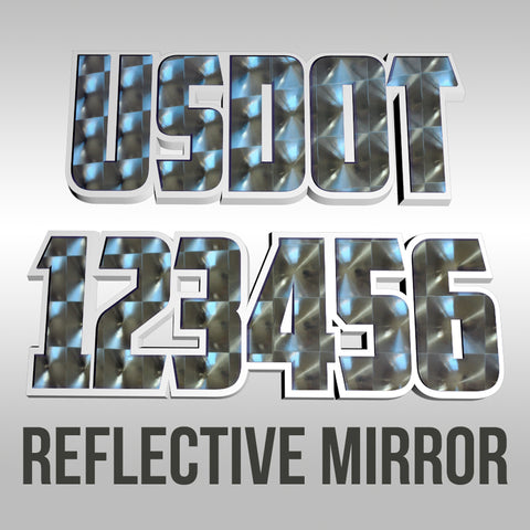 USDOT Metallic Lettering Decal Stickers