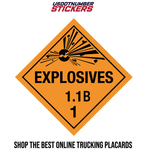 explosives 1.1b placard