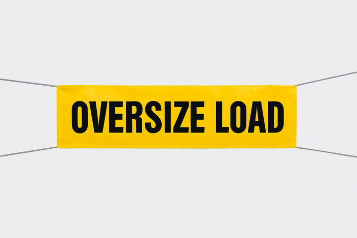Oversized Load Banner (60 inches By 12) For Semi-Trucks & Oversized Loads