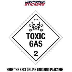 Class 2 Poison Toxic Gas Placard