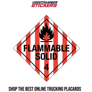 Class 4 Flammable Solid Placard