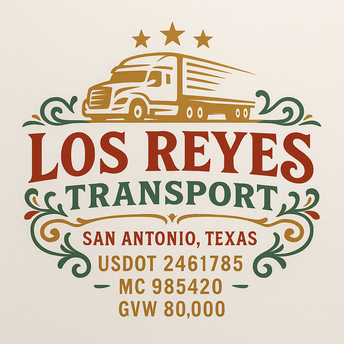 Custom Truck Door Decal Sticker Sign For Trucking, Transport, Logistics, Work Trucks, Semi Trucks With USDOT, MC, CA, KYU, VIN, GVW Regulation Numbers (Set of 2)