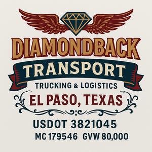 Custom Truck Door Decal Sticker Sign For Trucking, Transport, Logistics, Work Trucks, Semi Trucks With USDOT, MC, CA, KYU, VIN, GVW Regulation Numbers (Set of 2)
