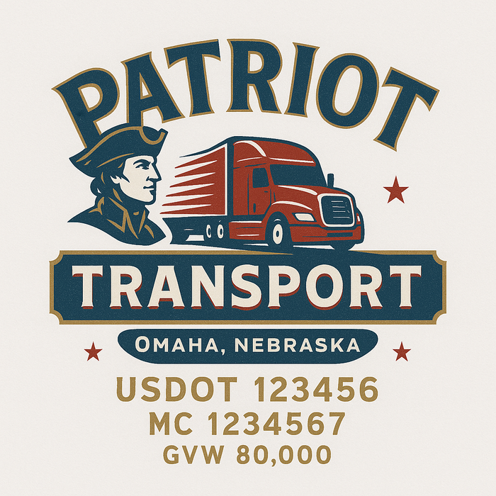 Custom Truck Door Decal Sticker Sign For Trucking, Transport, Logistics, Work Trucks, Semi Trucks With USDOT, MC, CA, KYU, VIN, GVW Regulation Numbers (Set of 2)
