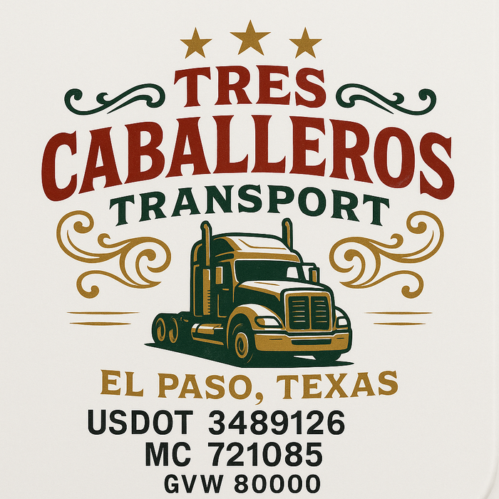 Custom Truck Door Decal Sticker Sign For Trucking, Transport, Logistics, Work Trucks, Semi Trucks With USDOT, MC, CA, KYU, VIN, GVW Regulation Numbers (Set of 2)
