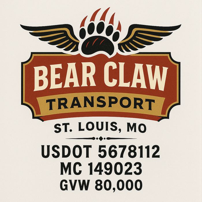 Custom Truck Door Decal Sticker Sign For Trucking, Transport, Logistics, Work Trucks, Semi Trucks With USDOT, MC, CA, KYU, VIN, GVW Regulation Numbers (Set of 2)