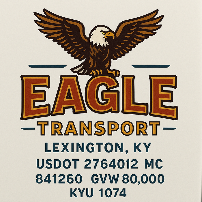Custom Truck Door Decal Sticker Sign For Trucking, Transport, Logistics, Work Trucks, Semi Trucks With USDOT, MC, CA, KYU, VIN, GVW Regulation Numbers (Set of 2)