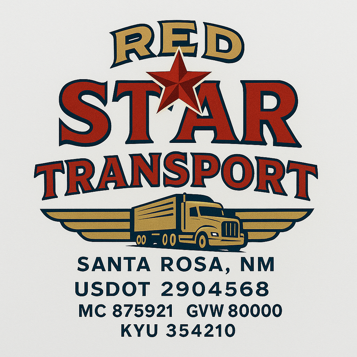 Custom Truck Door Decal Sticker Sign For Trucking, Transport, Logistics, Work Trucks, Semi Trucks With USDOT, MC, CA, KYU, VIN, GVW Regulation Numbers (Set of 2)