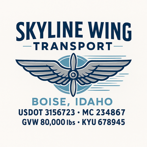 Custom Truck Door Decal Sticker Sign For Trucking, Transport, Logistics, Work Trucks, Semi Trucks With USDOT, MC, CA, KYU, VIN, GVW Regulation Numbers (Set of 2)