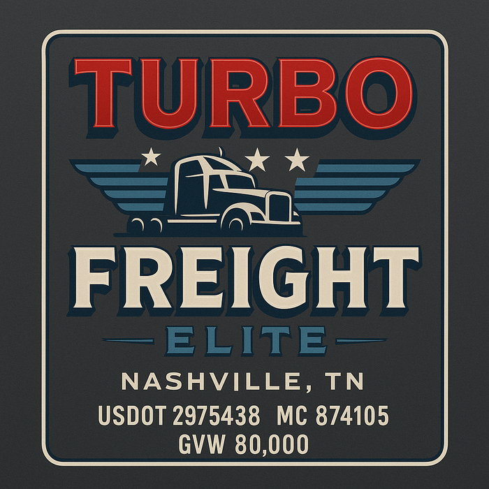 Custom Truck Door Decal Sticker Sign For Trucking, Transport, Logistics, Work Trucks, Semi Trucks With USDOT, MC, CA, KYU, VIN, GVW Regulation Numbers (Set of 2)