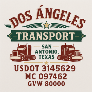 Custom Truck Door Decal Sticker Sign For Trucking, Transport, Logistics, Work Trucks, Semi Trucks With USDOT, MC, CA, KYU, VIN, GVW Regulation Numbers (Set of 2)