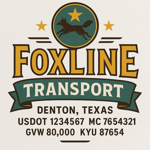 Custom Truck Door Decal Sticker Sign For Trucking, Transport, Logistics, Work Trucks, Semi Trucks With USDOT, MC, CA, KYU, VIN, GVW Regulation Numbers (Set of 2)