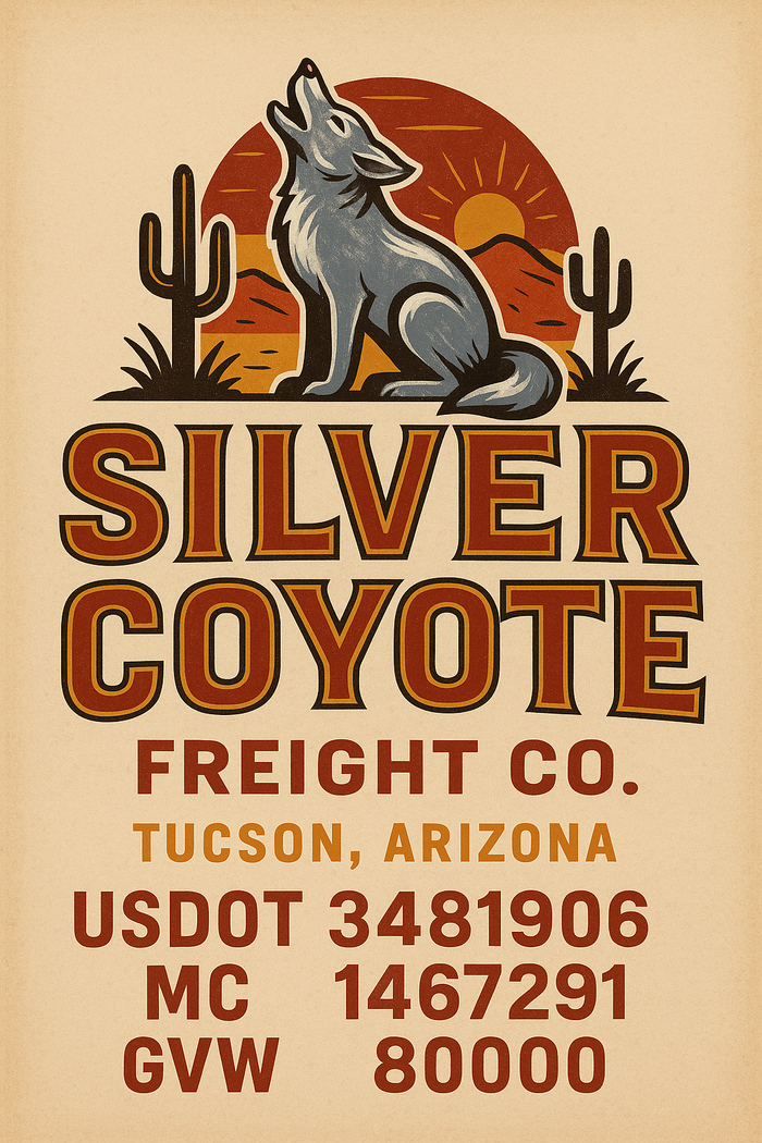 Custom Truck Door Decal Sticker Sign For Trucking, Transport, Logistics, Work Trucks, Semi Trucks With USDOT, MC, CA, KYU, VIN, GVW Regulation Numbers (Set of 2)