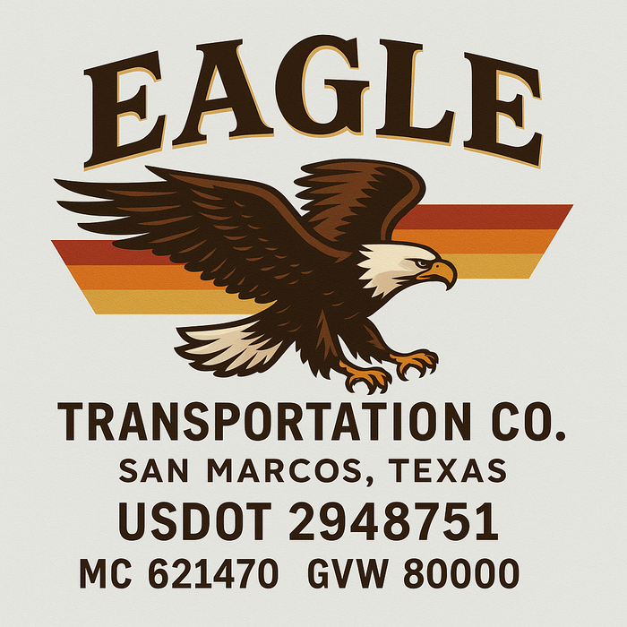 Custom Truck Door Decal Sticker Sign For Trucking, Transport, Logistics, Work Trucks, Semi Trucks With USDOT, MC, CA, KYU, VIN, GVW Regulation Numbers (Set of 2)