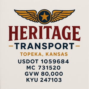 Custom Truck Door Decal Sticker Sign For Trucking, Transport, Logistics, Work Trucks, Semi Trucks With USDOT, MC, CA, KYU, VIN, GVW Regulation Numbers (Set of 2)