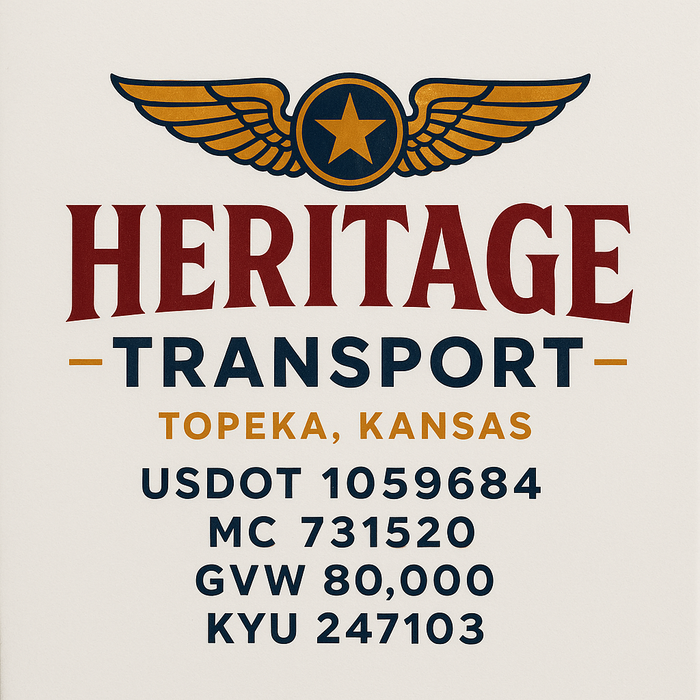 Custom Truck Door Decal Sticker Sign For Trucking, Transport, Logistics, Work Trucks, Semi Trucks With USDOT, MC, CA, KYU, VIN, GVW Regulation Numbers (Set of 2)